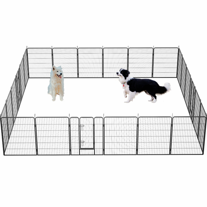 40 H 24 Panel Metal Exercise Pen With Door